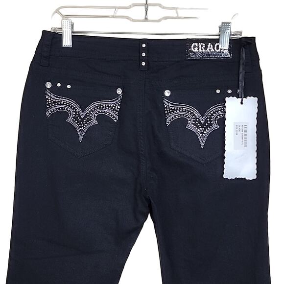 NWT Grace In LA Goth Skinny Size 29 Jeans - Picture 1 of 6